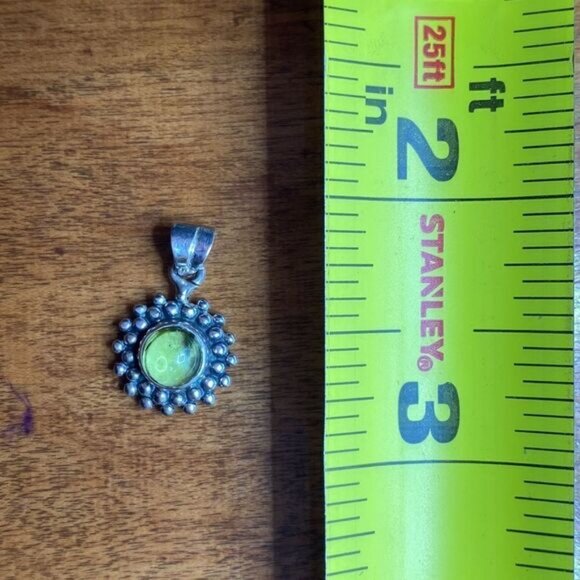  Vintage 925 Peridot Pendant - Picture 4 of 4